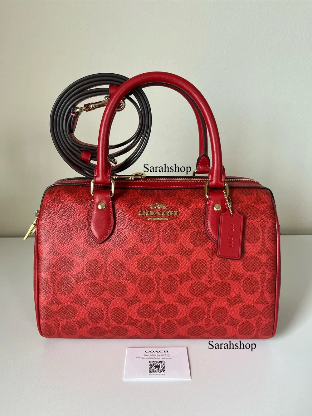 ✅Coach Rowan Satchel Bag In Signature  Canvas